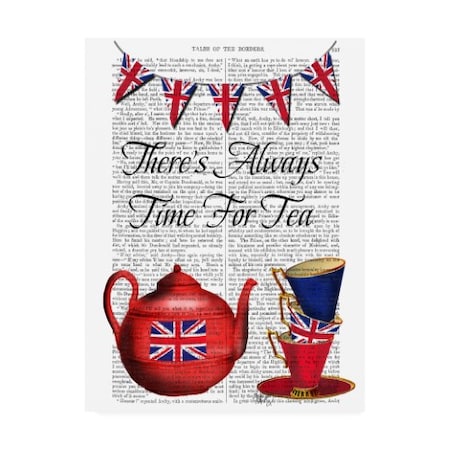 Fab Funky 'Time For Tea Book' Canvas Art,24x32